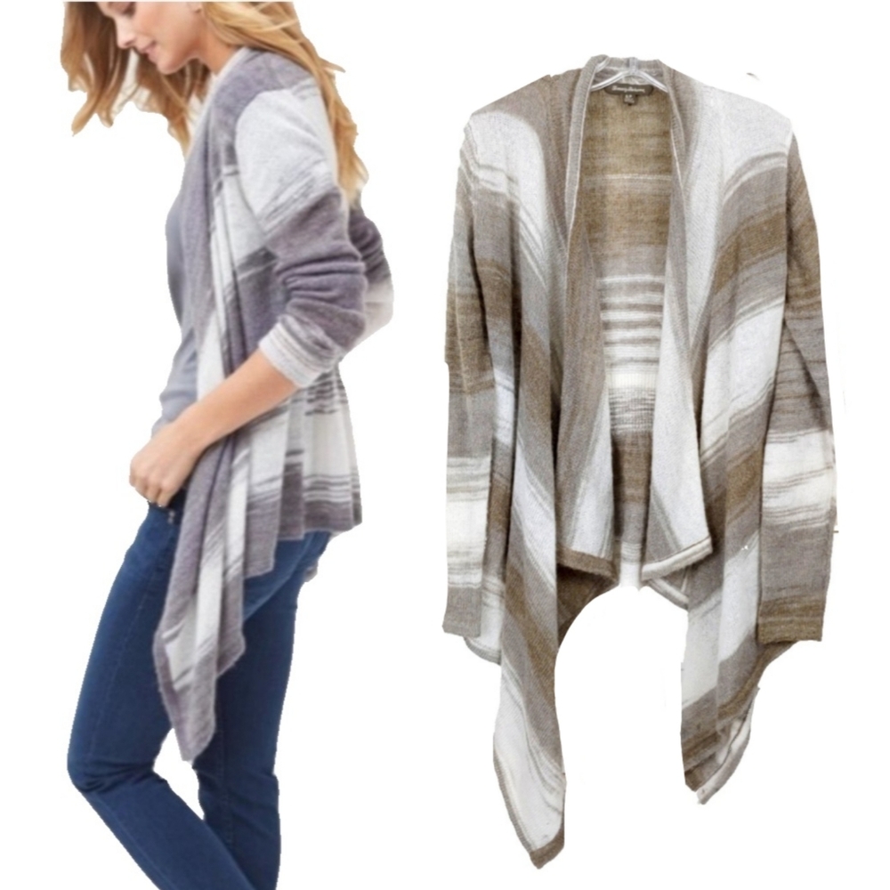 Tommy Bahama Wm Long Slv Waterfall Open Knit Cardigan - Picture 2 of 5